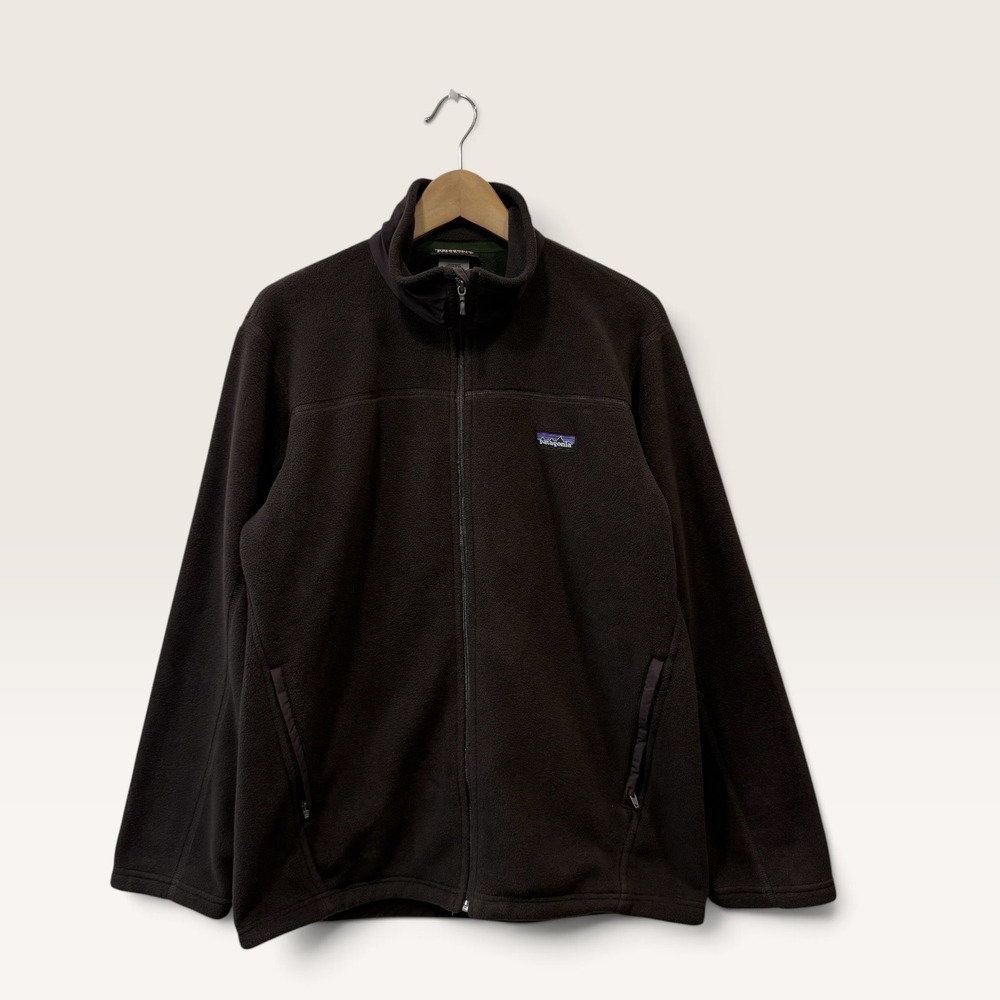 Patagonia Synchilla Full Zip Fleece Jacket Mens Medium Dark Brown 27465F7